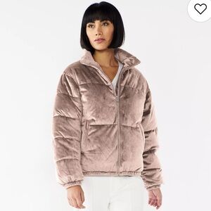 Nine West Blush Pink Puffer Jacket